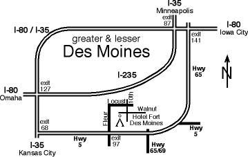 Map of Des Moines